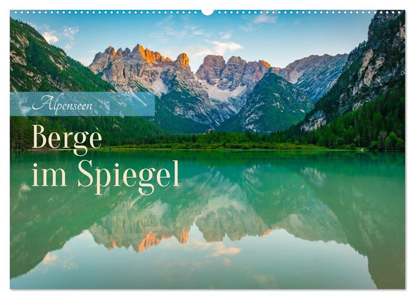 Alpenseen - Berge im Spiegel (Wandkalender 2027 DIN A2 quer) CALVENDO Monatskalender
