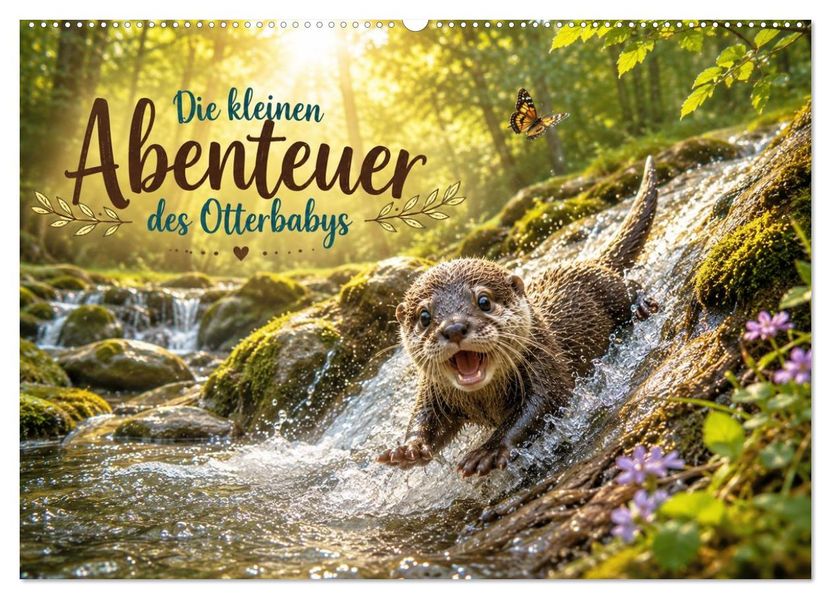 Die kleinen Abenteuer des Otterbabys (Wandkalender 2027 DIN A2 quer) CALVENDO Monatskalender