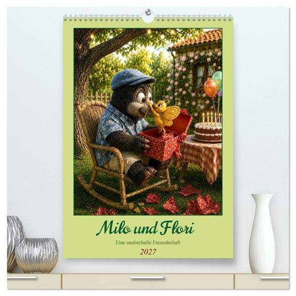 Milo und Flori (hochwertiger Premium Wandkalender 2027 DIN A2 hoch) Kunstdruck in Hochglanz