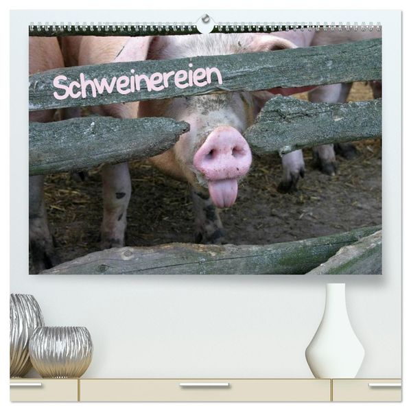 Schweinereien (hochwertiger Premium Wandkalender 2027 DIN A2 quer) Kunstdruck in Hochglanz