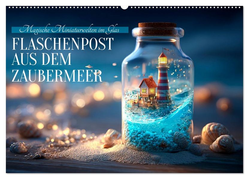 Flaschenpost aus dem Zaubermeer (Wandkalender 2027 DIN A2 quer) CALVENDO Monatskalender
