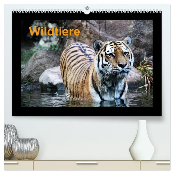 Wildtiere (hochwertiger Premium Wandkalender 2027 DIN A2 quer) Kunstdruck in Hochglanz