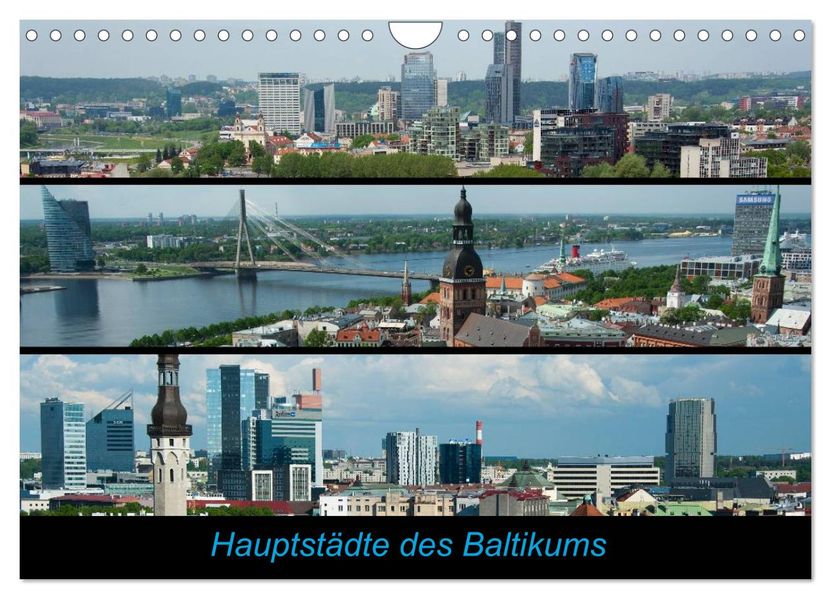 Hauptstädte des Baltikums (Wandkalender 2027 DIN A4 quer) CALVENDO Monatskalender