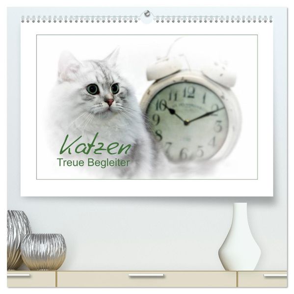 Katzen - Treue Begleiter (CH - Version) (hochwertiger Premium Wandkalender 2027 DIN A2 quer) Kunstdruck in Hochglanz