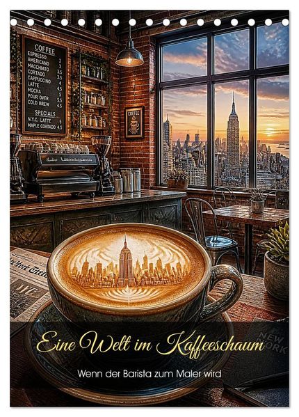 Eine Welt im Kaffeeschaum (Tischkalender 2027 DIN A5 hoch) CALVENDO Monatskalender