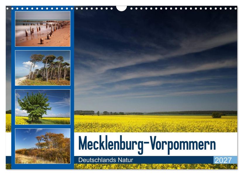 Mecklenburg-Vorpommern (Wandkalender 2027 DIN A3 quer) CALVENDO Monatskalender