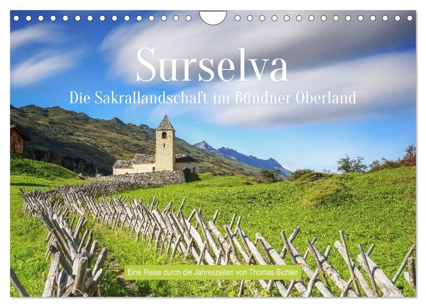 Sakrallandschaft Surselva (Wandkalender 2027 DIN A4 quer) CALVENDO Monatskalender