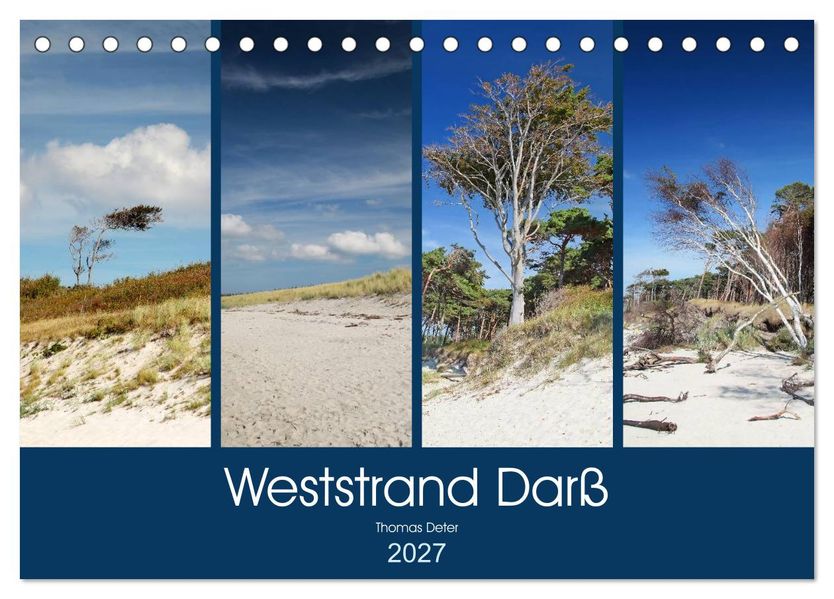 Weststrand Darß (Tischkalender 2027 DIN A5 quer) CALVENDO Monatskalender