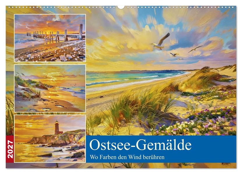 Ostsee-Gemälde (Wandkalender 2027 DIN A2 quer) CALVENDO Monatskalender