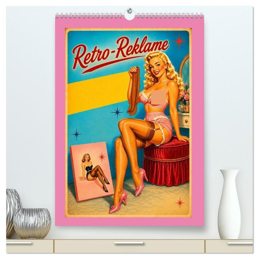 Retro-Reklame (hochwertiger Premium Wandkalender 2027 DIN A2 hoch) Kunstdruck in Hochglanz