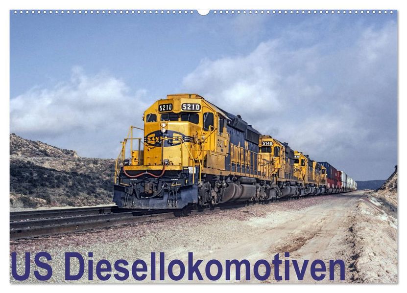 US Diesellokomotiven (Wandkalender 2027 DIN A2 quer) CALVENDO Monatskalender