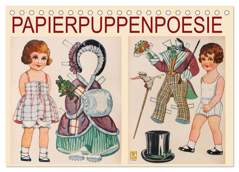 Papierpuppenpoesie (Tischkalender 2027 DIN A5 quer) CALVENDO Monatskalender