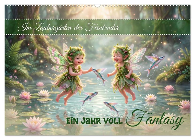 Im Zaubergarten der Feenkinder (Wandkalender 2027 DIN A2 quer) CALVENDO Monatskalender
