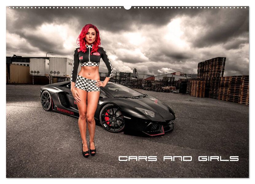 Cars and Girls (Wandkalender 2027 DIN A2 quer) CALVENDO Monatskalender