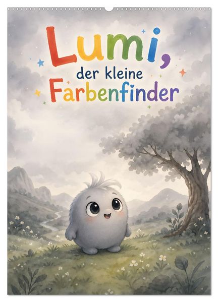 Lumi - der kleine Farbfinder (Wandkalender 2027 DIN A2 hoch) CALVENDO Monatskalender