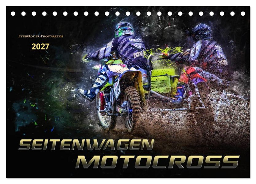 Seitenwagen Motocross (Tischkalender 2027 DIN A5 quer) CALVENDO Monatskalender