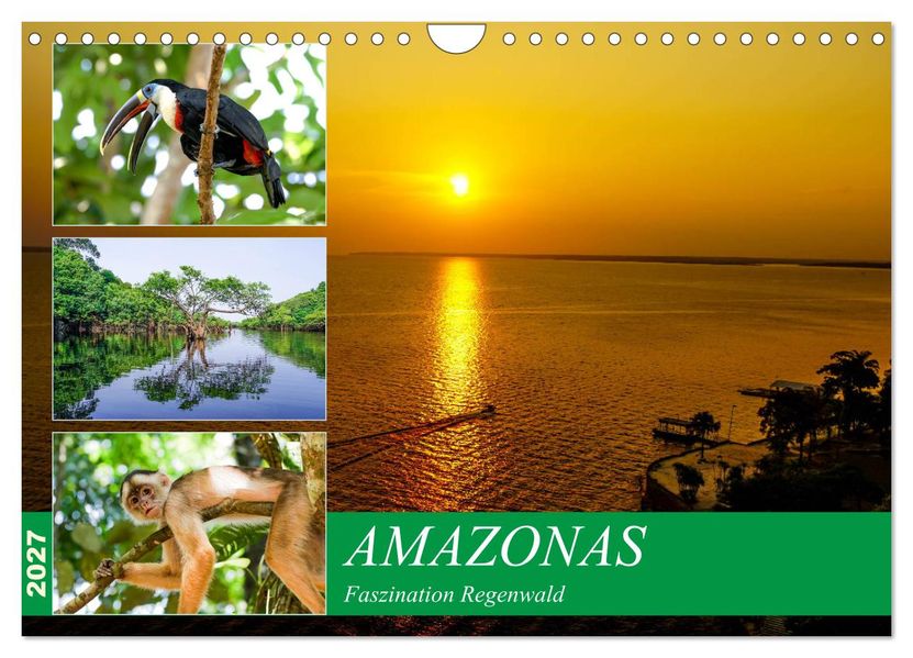 Amazonas - Faszination Regenwald (Wandkalender 2027 DIN A4 quer) CALVENDO Monatskalender