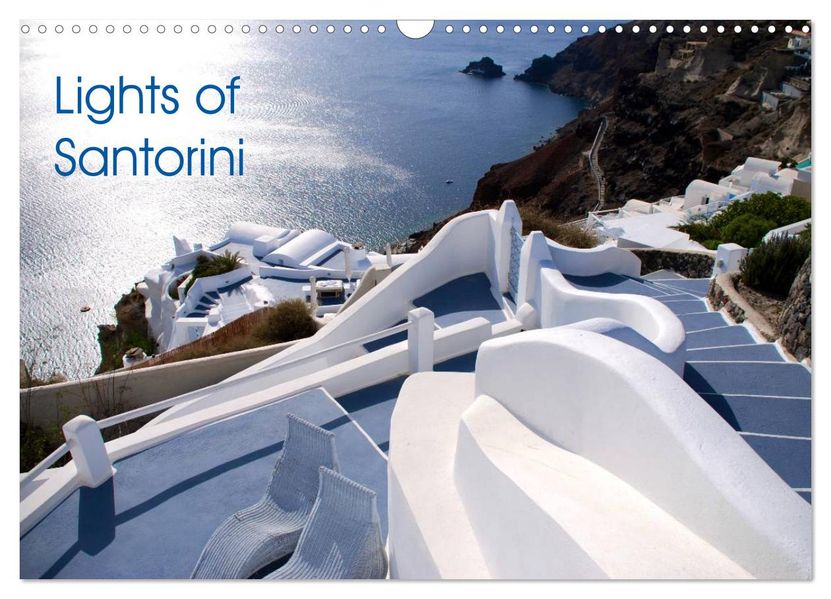 Lights of Santorini (Wall Calendar 2027 DIN A3 landscape) CALVENDO 12 Month Wall Calendar