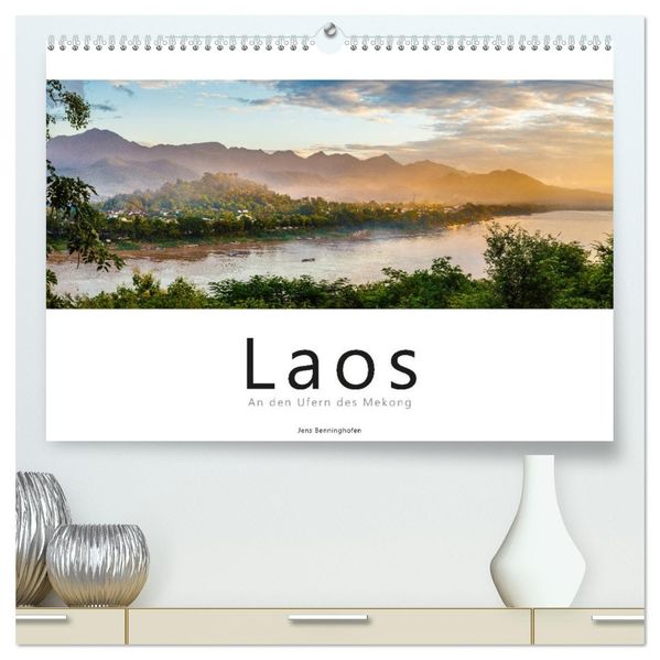 Laos - An den Ufern des Mekong (hochwertiger Premium Wandkalender 2027 DIN A2 quer) Kunstdruck in Hochglanz