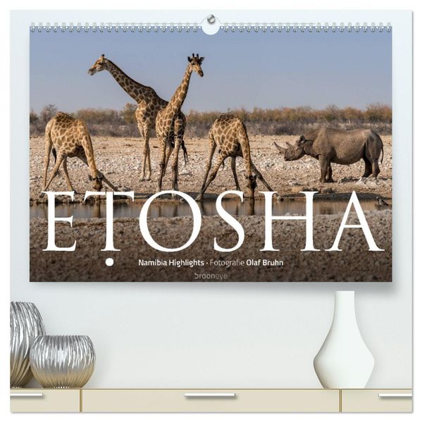 ETOSHA - Namibia Highlights (hochwertiger Premium Wandkalender 2027 DIN A2 quer) Kunstdruck in Hochglanz