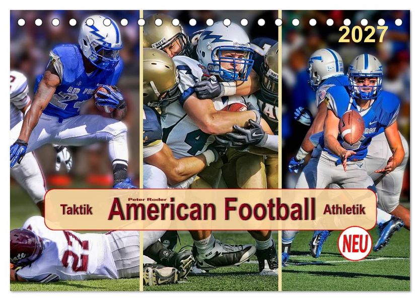 American Football - Taktik und Athletik (Tischkalender 2027 DIN A5 quer) CALVENDO Monatskalender