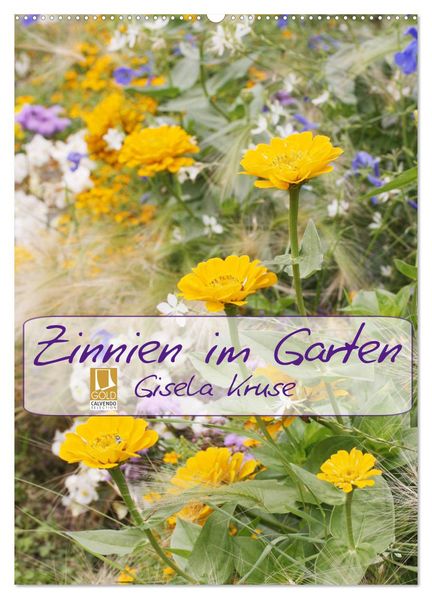 Zinnien im Garten (Wandkalender 2027 DIN A2 hoch) CALVENDO Monatskalender