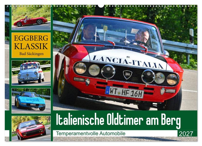 Italienische Oldtimer am Berg (Wandkalender 2027 DIN A2 quer) CALVENDO Monatskalender