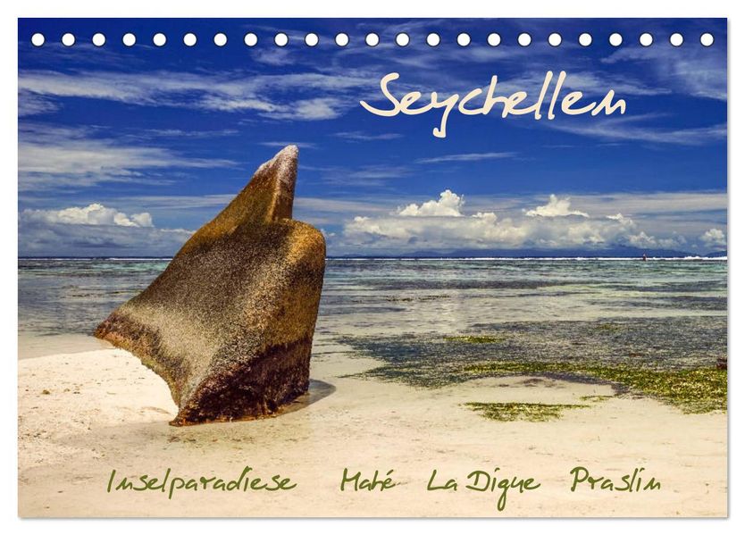 Seychellen - Inselparadiese Mahé La Digue Praslin (Tischkalender 2027 DIN A5 quer) CALVENDO Monatskalender