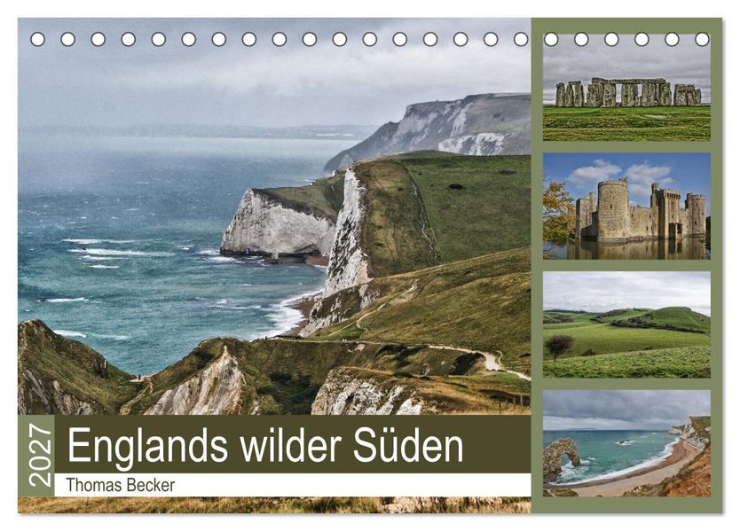 Englands wilder Süden (Tischkalender 2027 DIN A5 quer) CALVENDO Monatskalender
