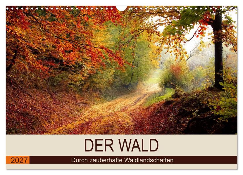 Der Wald. Durch zauberhafte Waldlandschaften (Wandkalender 2027 DIN A3 quer) CALVENDO Monatskalender