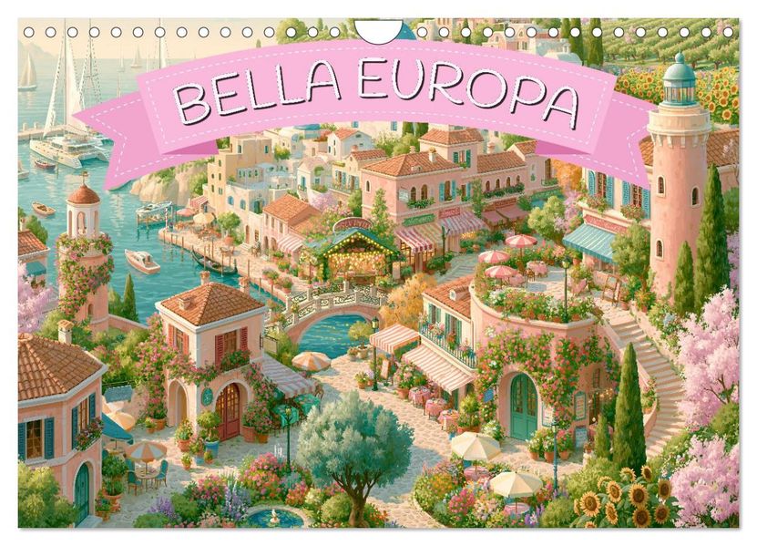Bella Europa - Eine malerische Reise durch Europas schönste Orte (Wandkalender 2027 DIN A4 quer) CALVENDO Monatskalender