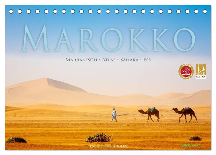 Marokko: Marrakesch Atlas Sahara Fès (Tischkalender 2027 DIN A5 quer) CALVENDO Monatskalender