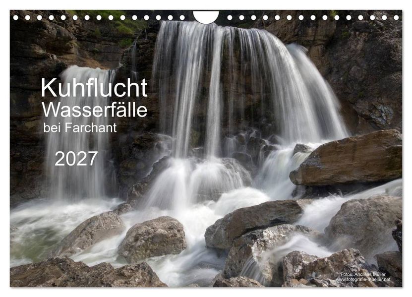 Kuhflucht Wasserfälle bei Farchant (Wandkalender 2027 DIN A4 quer) CALVENDO Monatskalender