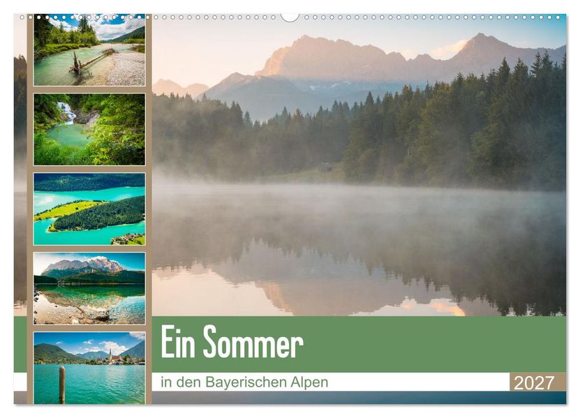 Ein Sommer in den Bayerischen Alpen (Wandkalender 2027 DIN A2 quer) CALVENDO Monatskalender