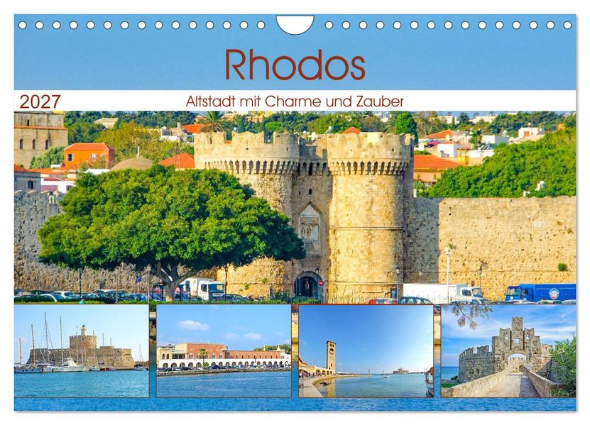 Rhodos - Altstadt mit Charme und Zauber (Wandkalender 2027 DIN A4 quer) CALVENDO Monatskalender