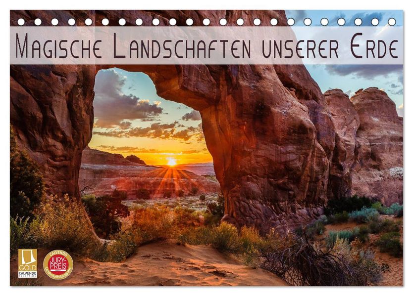 Magische Landschaften unserer Erde (Tischkalender 2027 DIN A5 quer) CALVENDO Monatskalender