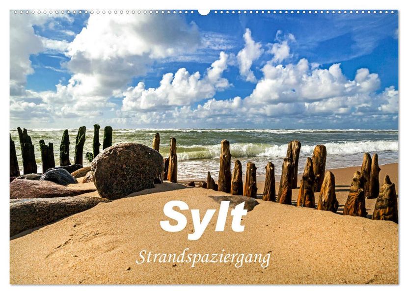 Sylt - Strandspaziergang (Wandkalender 2027 DIN A2 quer) CALVENDO Monatskalender