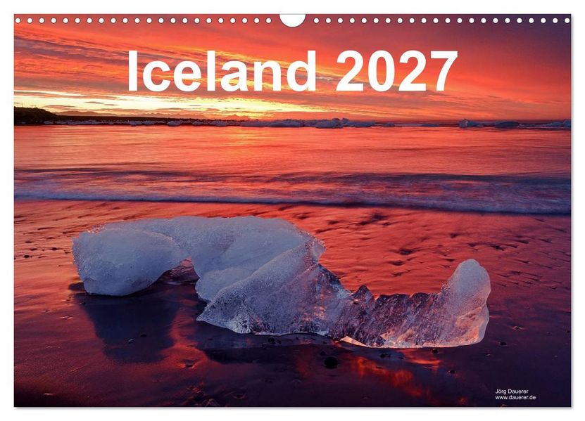 Iceland 2027 (Wall Calendar 2027 DIN A3 landscape) CALVENDO 12 Month Wall Calendar