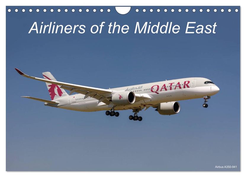 Airliners of the Middle East (Wall Calendar 2027 DIN A4 landscape) CALVENDO 12 Month Wall Calendar