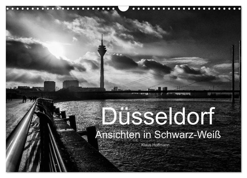 Düsseldorf Ansichten in Schwarz-Weiß (Wandkalender 2027 DIN A3 quer) CALVENDO Monatskalender