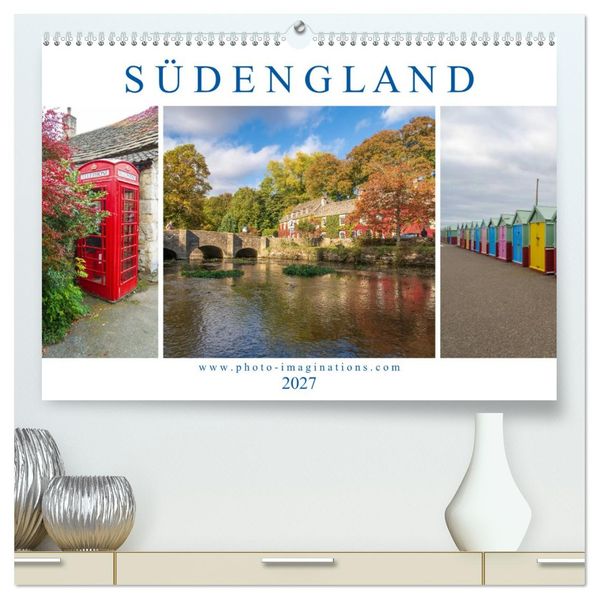 Bezauberndes Südengland (hochwertiger Premium Wandkalender 2027 DIN A2 quer) Kunstdruck in Hochglanz