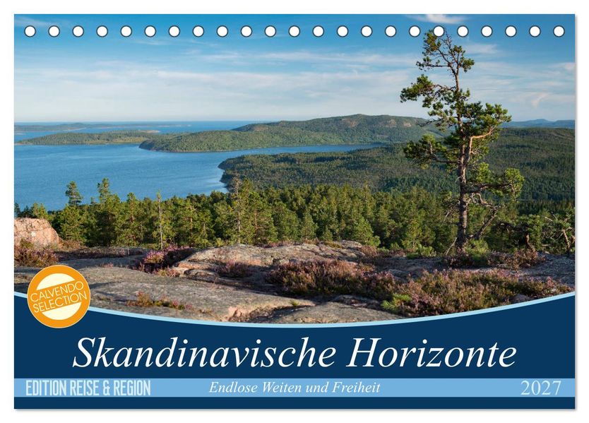 Skandinavische Horizonte (Tischkalender 2027 DIN A5 quer) CALVENDO Monatskalender