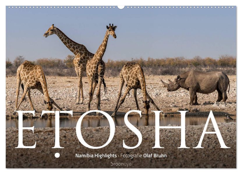 ETOSHA - Namibia Highlights (Wandkalender 2027 DIN A2 quer) CALVENDO Monatskalender