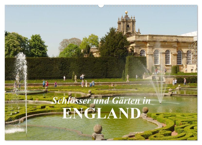 Schlösser und Gärten in England (Wandkalender 2027 DIN A2 quer) CALVENDO Monatskalender