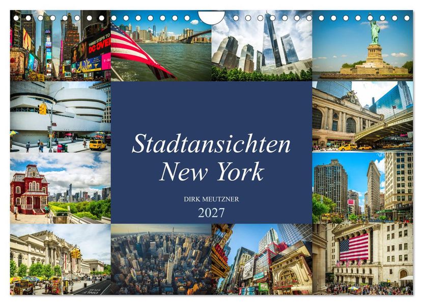 Stadtansichten New York (Wandkalender 2027 DIN A4 quer) CALVENDO Monatskalender
