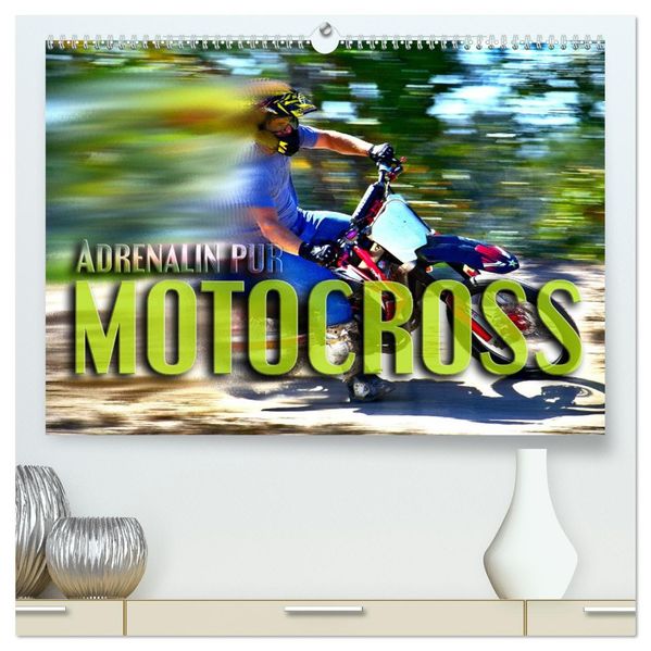 Motocross - Adrenalin pur (hochwertiger Premium Wandkalender 2027 DIN A2 quer) Kunstdruck in Hochglanz