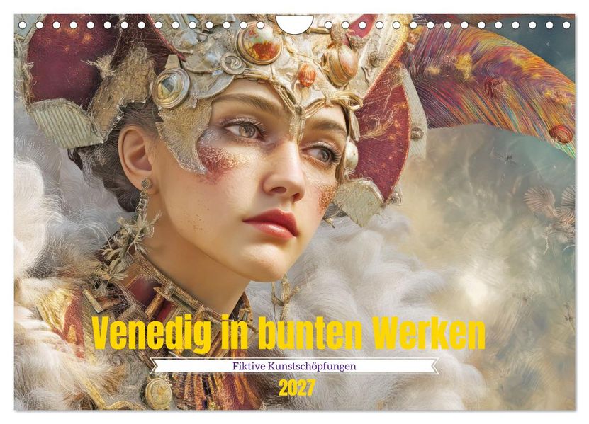 Venedig in bunten Werken - Fiktive Kunstschöpfungen (Wandkalender 2027 DIN A4 quer) CALVENDO Monatskalender