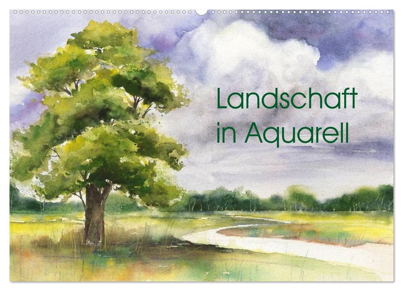 Landschaft in Aquarell (Wandkalender 2027 DIN A2 quer) CALVENDO Monatskalender