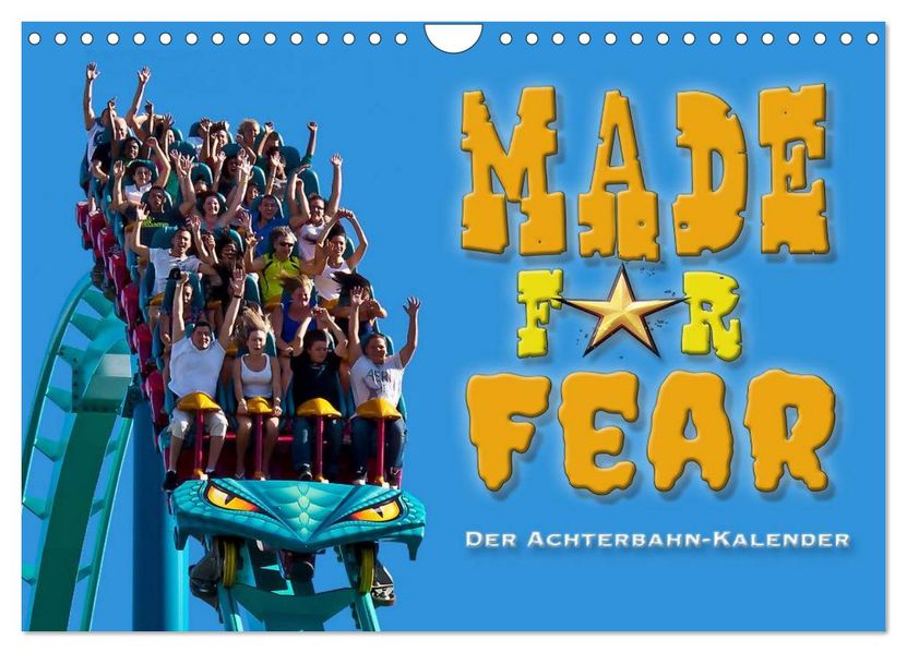 Made for Fear - Der Achterbahnkalender (Wandkalender 2027 DIN A4 quer) CALVENDO Monatskalender