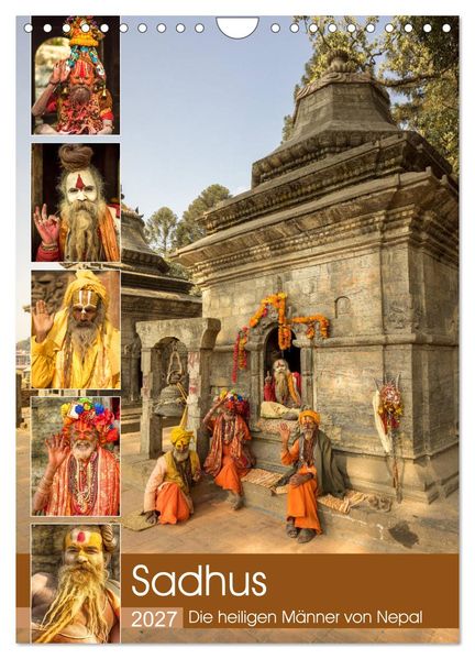 Sadhus - Die heiligen Männer von Nepal (Wandkalender 2027 DIN A4 hoch) CALVENDO Monatskalender